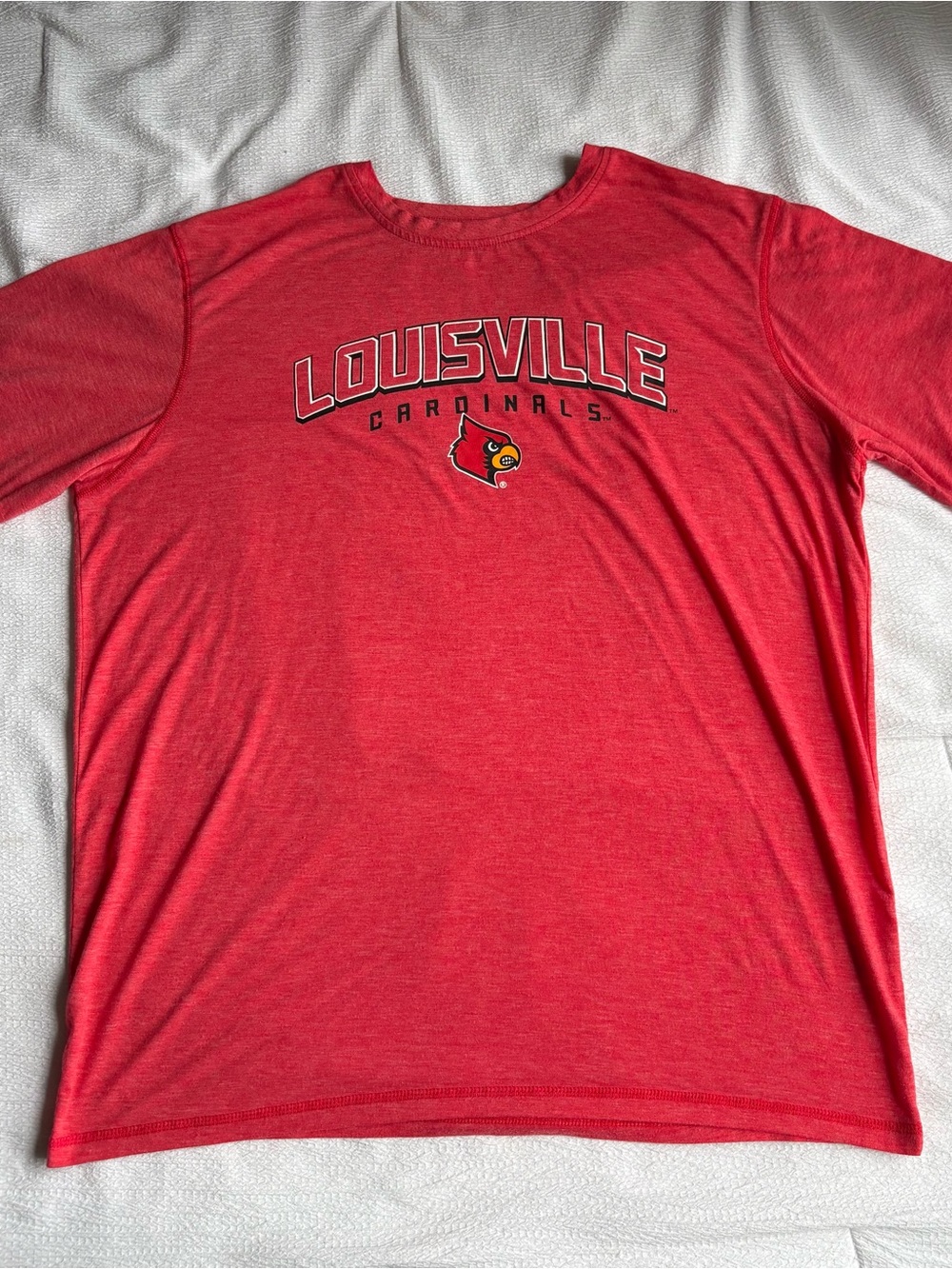 Knights Apparel Louisville Cardinals Red Logo Tee